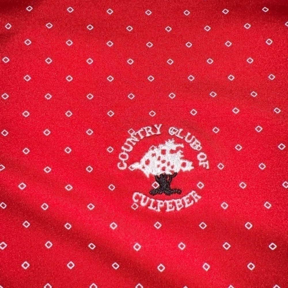 EUC FJ FootJoy Shirt Mens XL Red Paisley Lightweight Short Sleeve‎ Golf Polo (T) - Picture 4 of 9